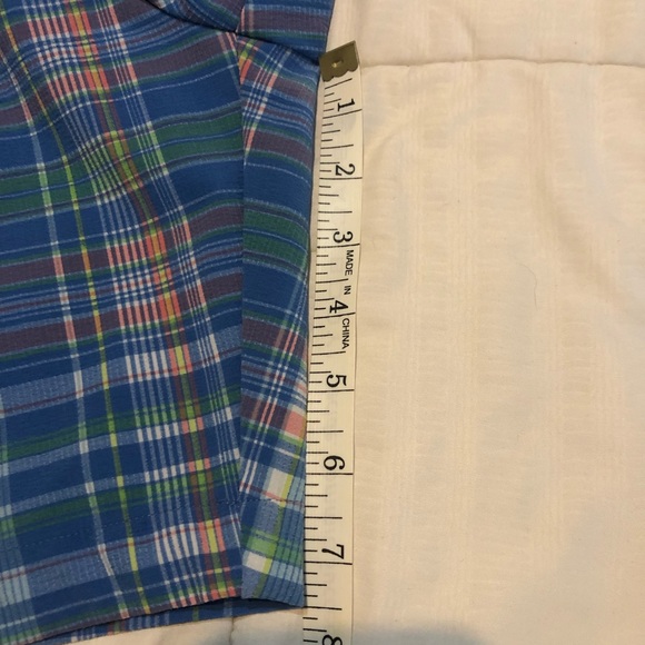 Men’s Tommy Bahama Plaid Shorts, size 42, Blue,pink, and green - Picture 10 of 10